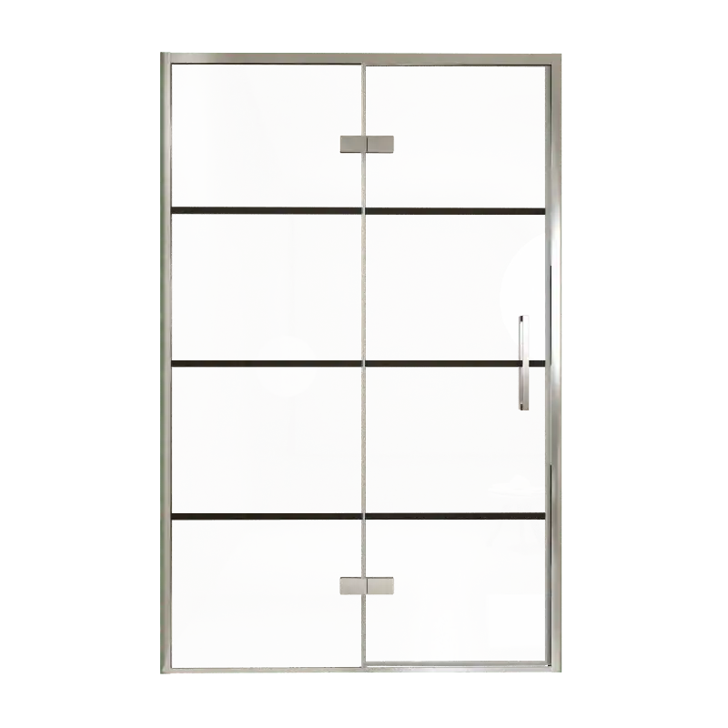 Balmani Senses Design porte pivotante à gauche 140 cm x 210 cm verre Lined, Profil chrome