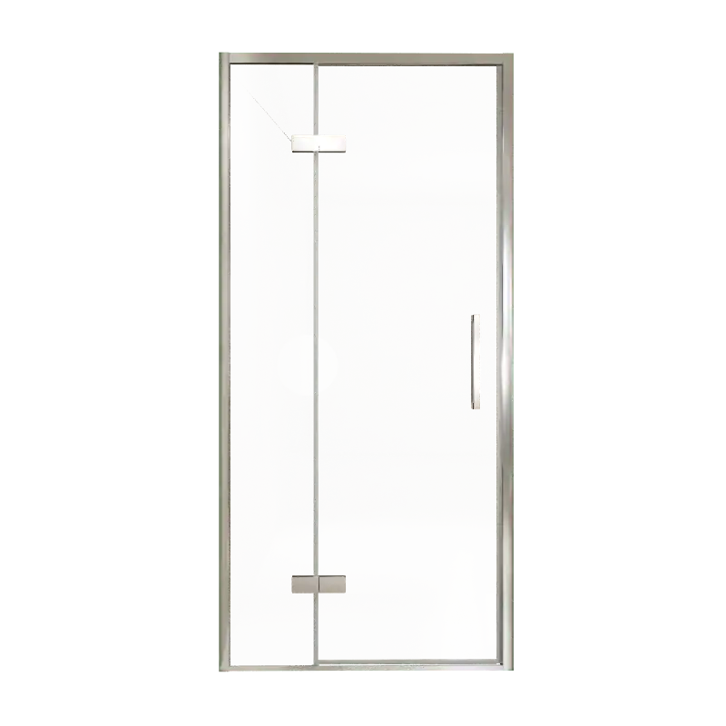 Balmani Senses Design porte pivotante à gauche 100 cm x 210 cm verre transparent, Profil chrome, coating inclus
