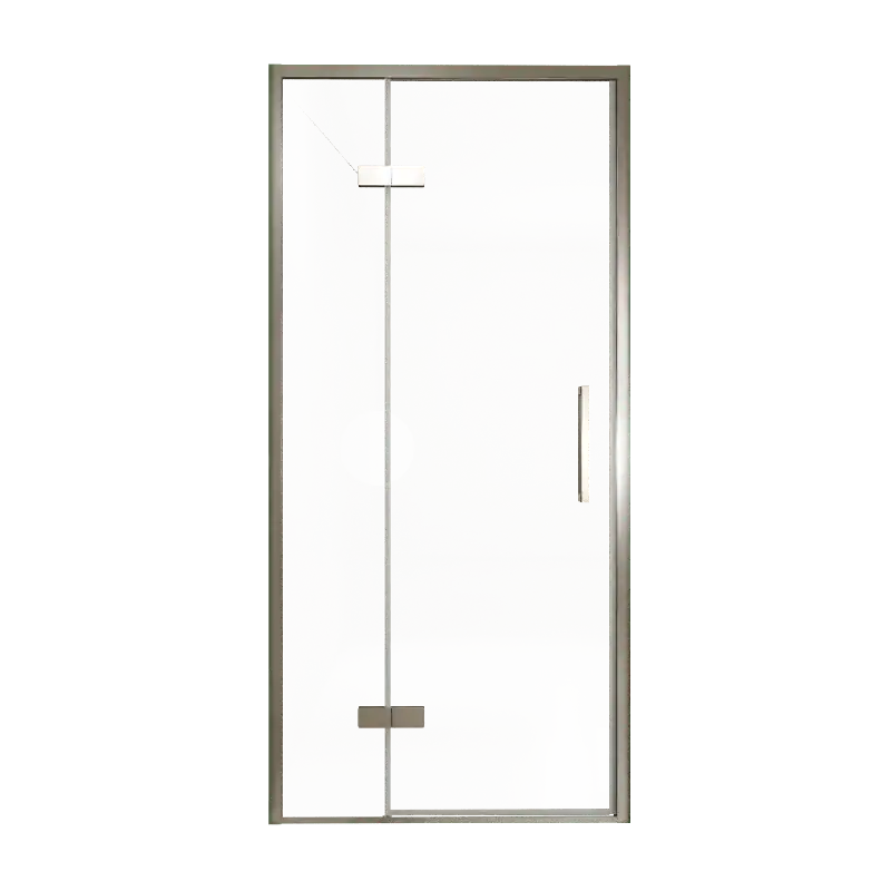 Balmani Senses Design porte pivotante à gauche 100 cm x 210 cm verre transparent, Profil Brushed GunMetal, coating inclus