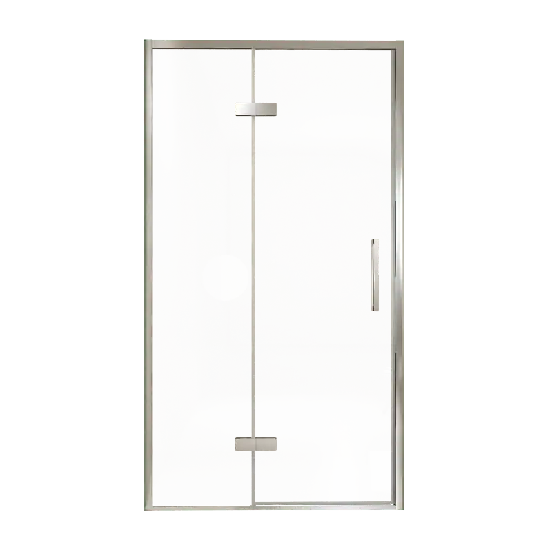 Balmani Senses Design porte pivotante à gauche 120 cm x 210 cm verre transparent, Profil chrome, coating inclus