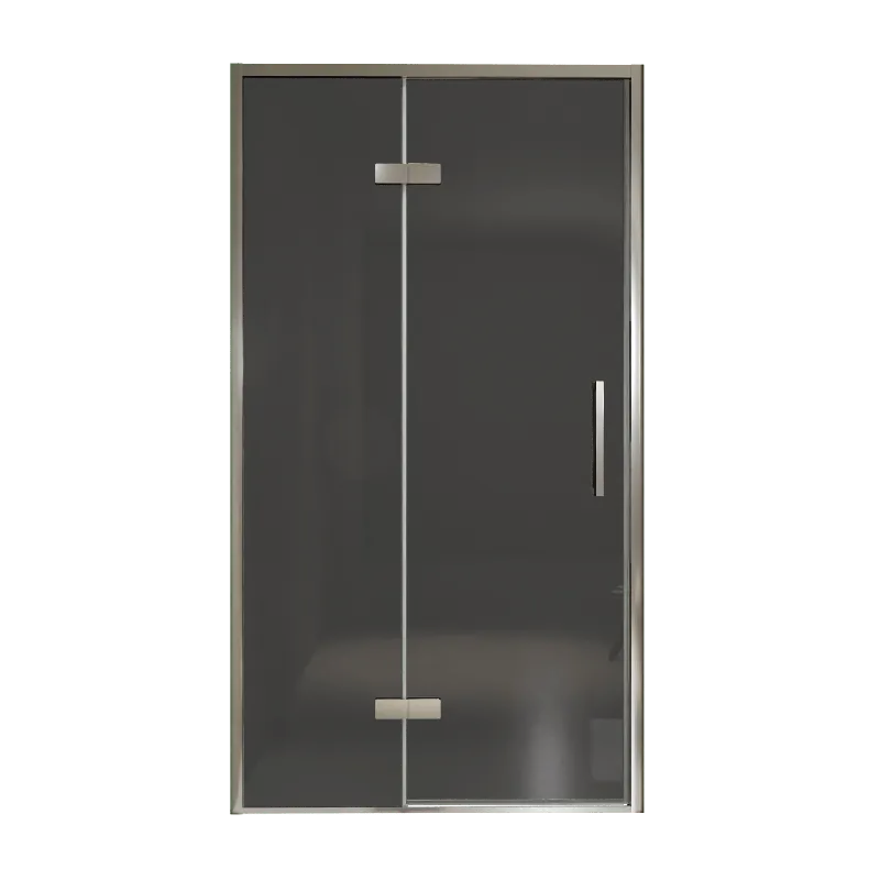 Balmani Senses Design porte pivotante à gauche 120 cm x 210 cm verre fumé, Profil chrome, coating inclus