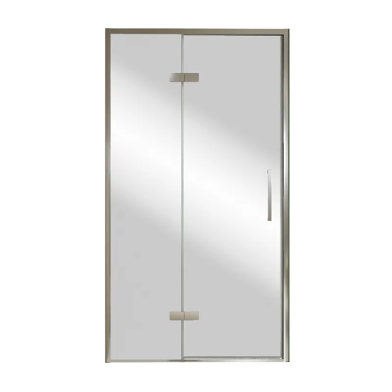 Balmani Senses Design porte pivotante à gauche 120 cm x 210 cm verre Miroir Reflex, Profil chrome, coating inclus