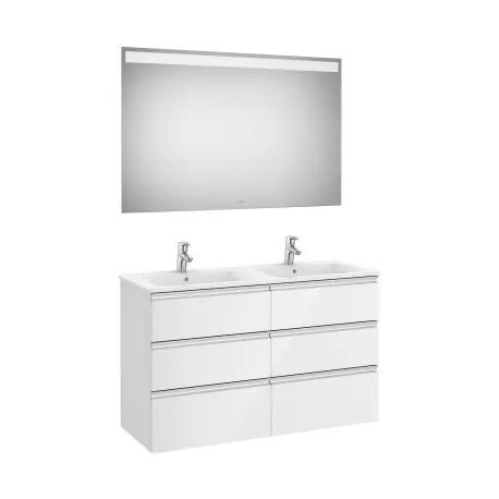 The Gap Pack 3T 1200Mm (Unik+Miroir) Blanc Brillant - ROCA A851524806