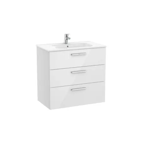 Victoria Unik 3 Tiroirs 800Mm Blanc Brillant - ROCA A851597806