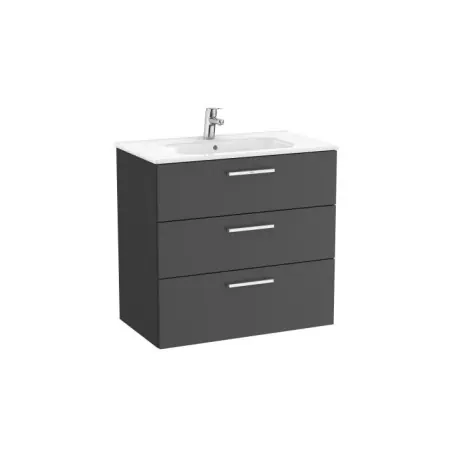 Victoria Unik 3 Tiroirs 800Mm Gris Anthracite - ROCA A851597153