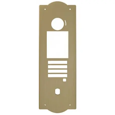 Façade aluminium chapeau de gendarme anodisé champagne pour platine GTDMBLVN - AIPHONE 200292