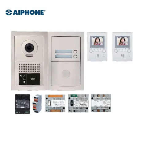 Pack Vidéo 2 BP GTBV2E avec 2 moniteurs programmés - AIPHONE 200382