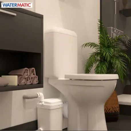 Broyeur pour toute la salle de bain adaptable WC et lavabo 2 entrées - WATERMATIC W12PRO