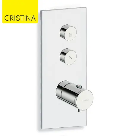 Façade Thermo Twist thermostatique 2 sorties Chromé - CRISTINA ONDYNA XT62251