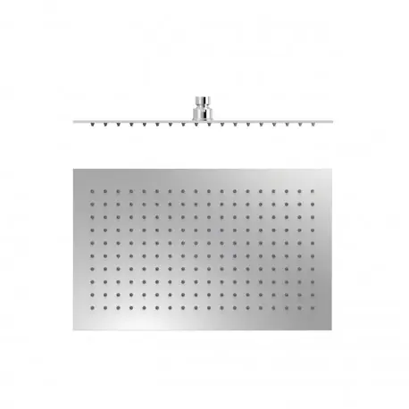 Douche acier inoxydable de tête anticalcaire à rotule 400x25 Chromé - TRES 134315008