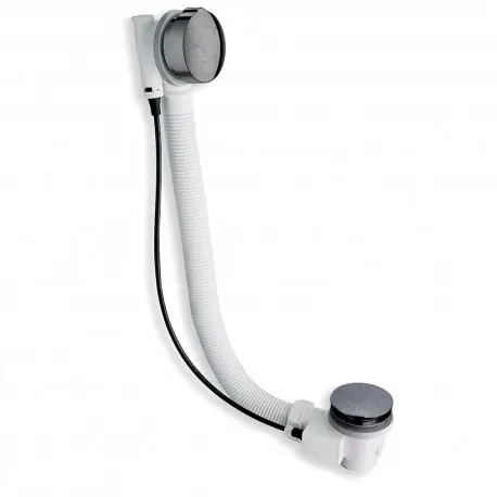 Vidage baignoire automatique à cable 80 cm avec siphon orientable - CRISTINA ONDYNA VB41777