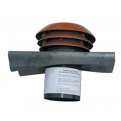 Ent/sort air toiture rouge diam 125mm - Atlantic 464055