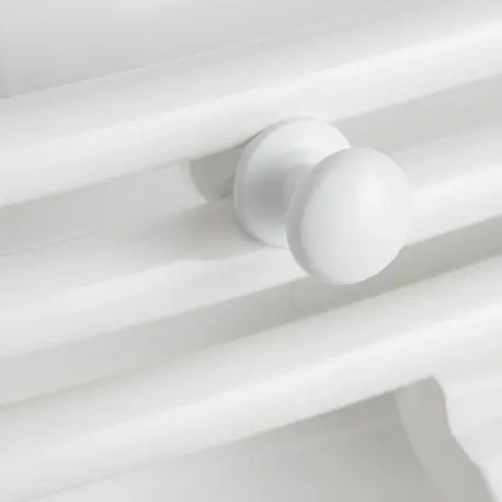 Patère bouton blanc pour sèche-serviettes tubes ronds - Atlantic 850200