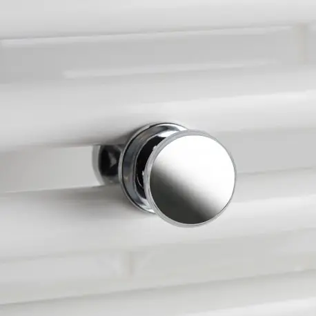 Patère bouton chrome pour sèche-serviettes tubes ronds - Atlantic 850201