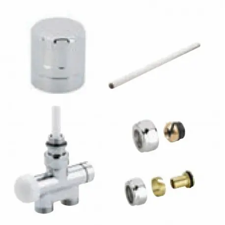 Kit de raccordement pour sèche-serviettes monotube manuelle chrome - Atlantic 850325