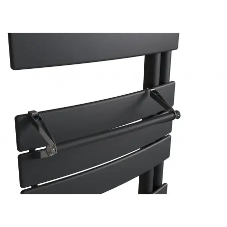 Barre support à embout anthracite pour sèche-serviettes lames plates - Atlantic 850226