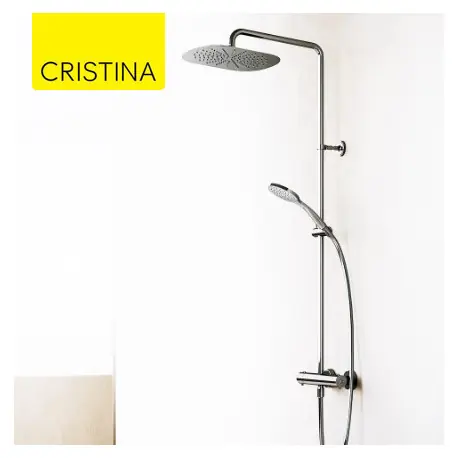 Colonne de douche Thermostatique Chromé FOIL - CRISTINA ONDYNA FL48651