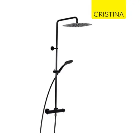 Colonne de douche Thermostatique Noir Mat FOIL - CRISTINA ONDYNA FL48613