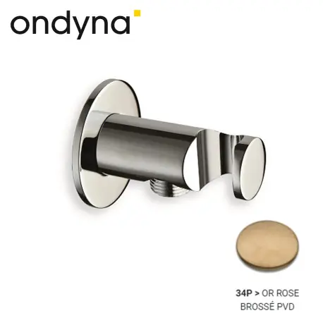 Applique Prise D‘Eau Ronde Or Rose Brosse HYDROTHERAPIE - CRISTINA ONDYNA PD44634P