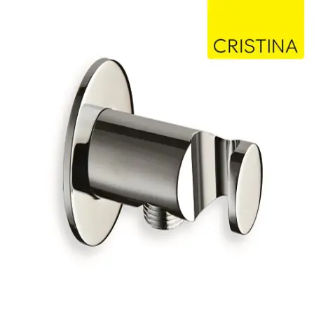 Applique prise d‘eau ronde métal brossé Hydrothérapie - CRISTINA ONDYNA PD44677