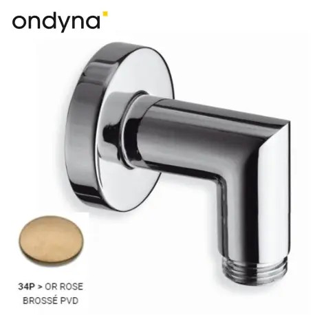 Prise D‘Eau Laiton Ronde Or Rose Brosse HYDROTHERAPIE - CRISTINA ONDYNA PD46334P