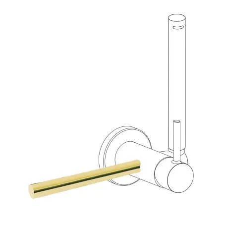 Accessoire porte-serviettes pour robinet avec douche pour WC Support Or 24K - TRES 03412401OR