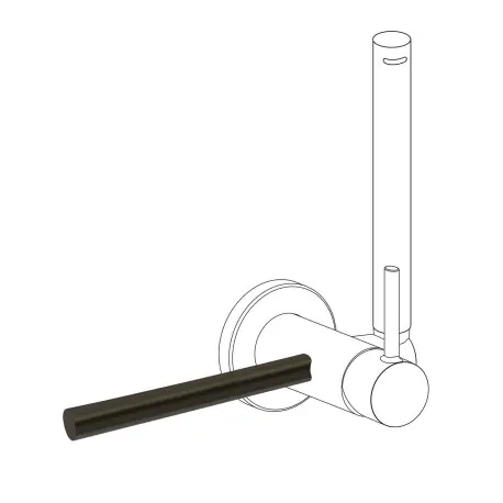 Accessoire porte-serviettes pour robinet avec douche pour WC Support Noir bronze - TRES 03412401KMB