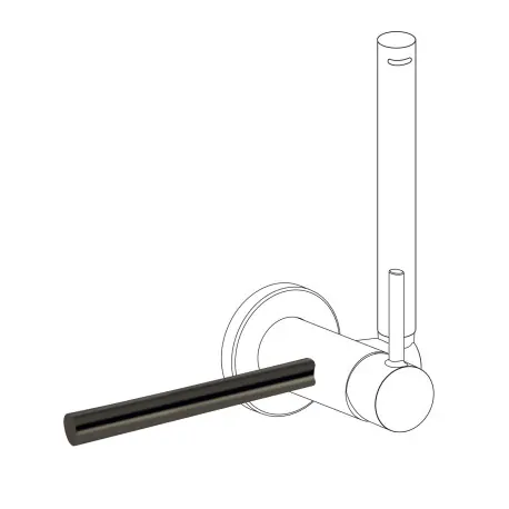 Accessoire porte-serviettes pour robinet avec douche pour WC Support Noir Métallisé - TRES 03412401KM