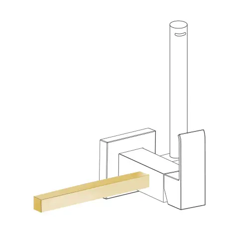 Accessoire porte-serviettes pour robinet avec douche Or Mat 24K - TRES 03412402OM