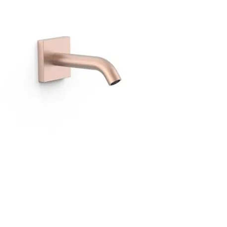 Bec mural fixeAvec arrivée d‘eau murale réglable en profondeur Or Rose Mat 24K - TRES 21018107OPM