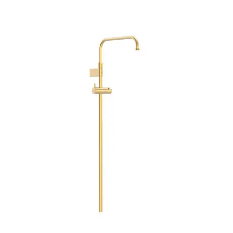 Barre de douche télescopique adaptable au robinet thermostatique mural Or Mat 24K - TRES 03464501OM