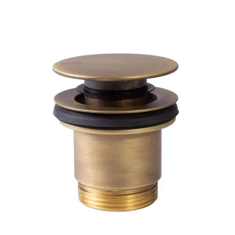 Bonde de vidage clic-clac Simple-Rapid pour lavabo Laiton vieilli Mat - TRES 24284010LM