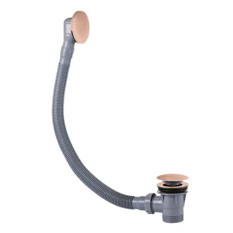 Bonde de vidage clic-clac Simple-Rapid avec trop-plein pour baignoire Or Rose Mat 24K - TRES 03453420OPM