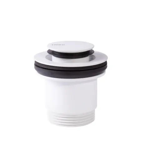 Bonde de vidage clic-clac Simple-Rapid pour lavabo Blanc mat - TRES 24284020BM