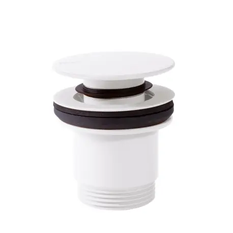 Bonde de vidage clic-clac Simple-Rapid pour lavabo Blanc mat - TRES 24284010BM