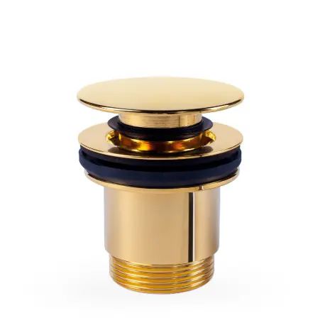 Bonde de vidage clic-clac Simple-Rapid pour lavabo Or 24K - TRES 24284010OR