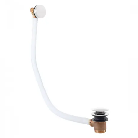 Bonde de vidage ronde clic-clac avec système de remplissage Blanc mat - TRES 03453430BM