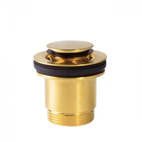 Bonde de vidage clic-clac Simple-Rapid pour lavabo Or Mat 24K - TRES 24284020OM