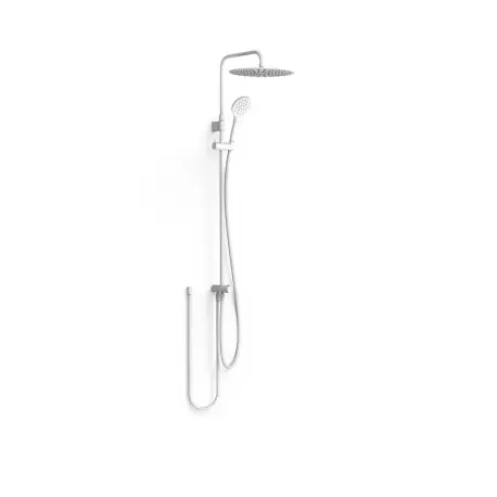 Ensemble de douche adaptable à tout type de robinet Blanc mat - TRES 19063502BM