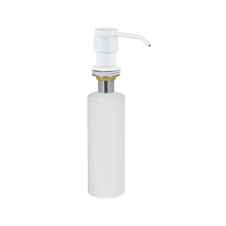 Distributeur de savon encastré au plan de toilette Blanc mat - TRES 13474110BM
