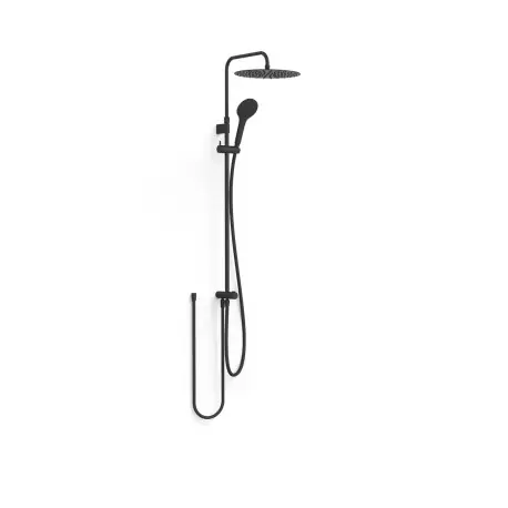 Ensemble de douche adaptable à tout type de robinet Noir mat - TRES 19063502NM