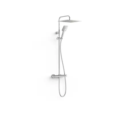 Ensemble de robinet thermostatique mural à 2 voies pour douche Chrome - TRES 19038702