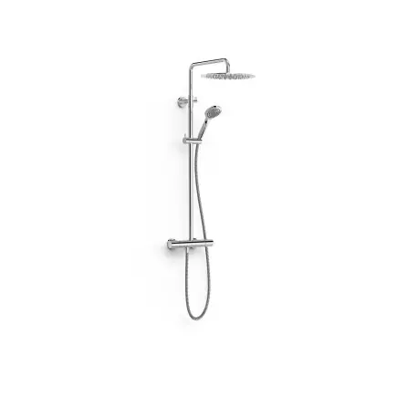Ensemble de robinet thermostatique mural à 2 voies pour douche Chrome - TRES 19038701