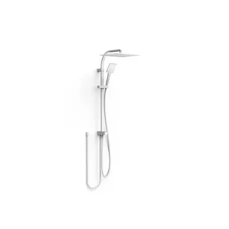 Ensemble de douche adaptable à tout type de robinet Blanc mat - TRES 19063504BM