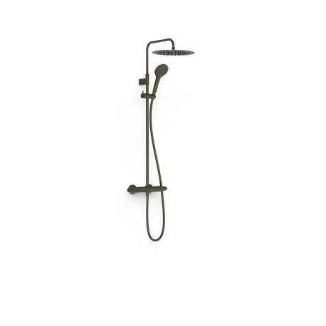 Ensemble de robinet thermostatique mural à 2 voies pour douche Noir bronze - TRES 19038705KMB