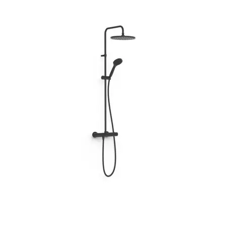 Ensemble de robinet thermostatique mural à 2 voies pour douche Noir mat - TRES 19039301NM
