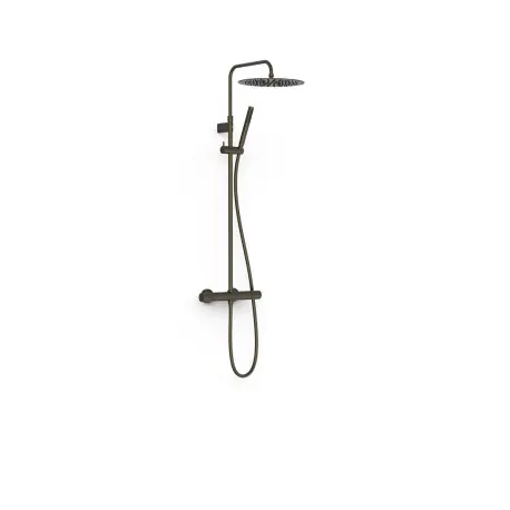 Ensemble de robinet thermostatique mural à 2 voies pour douche Noir bronze - TRES 19039302KMB