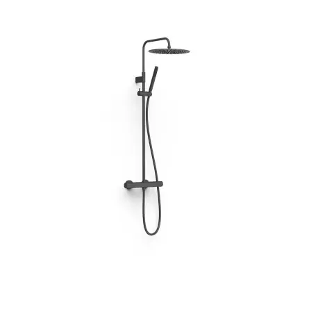 Ensemble de robinet thermostatique mural à 2 voies pour douche Noir mat - TRES 19039302NM