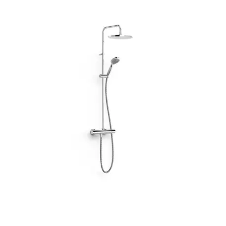 Ensemble de robinet thermostatique mural à 2 voies pour douche Chrome - TRES 19039301