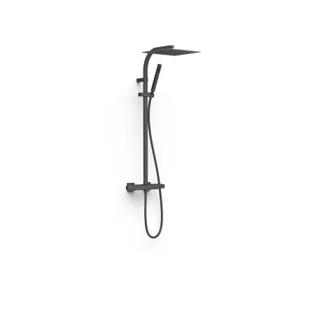 Ensemble de robinet thermostatique mural à 2 voies pour douche Noir mat - TRES 19039305NM
